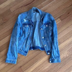 White Housese black market denim jacket